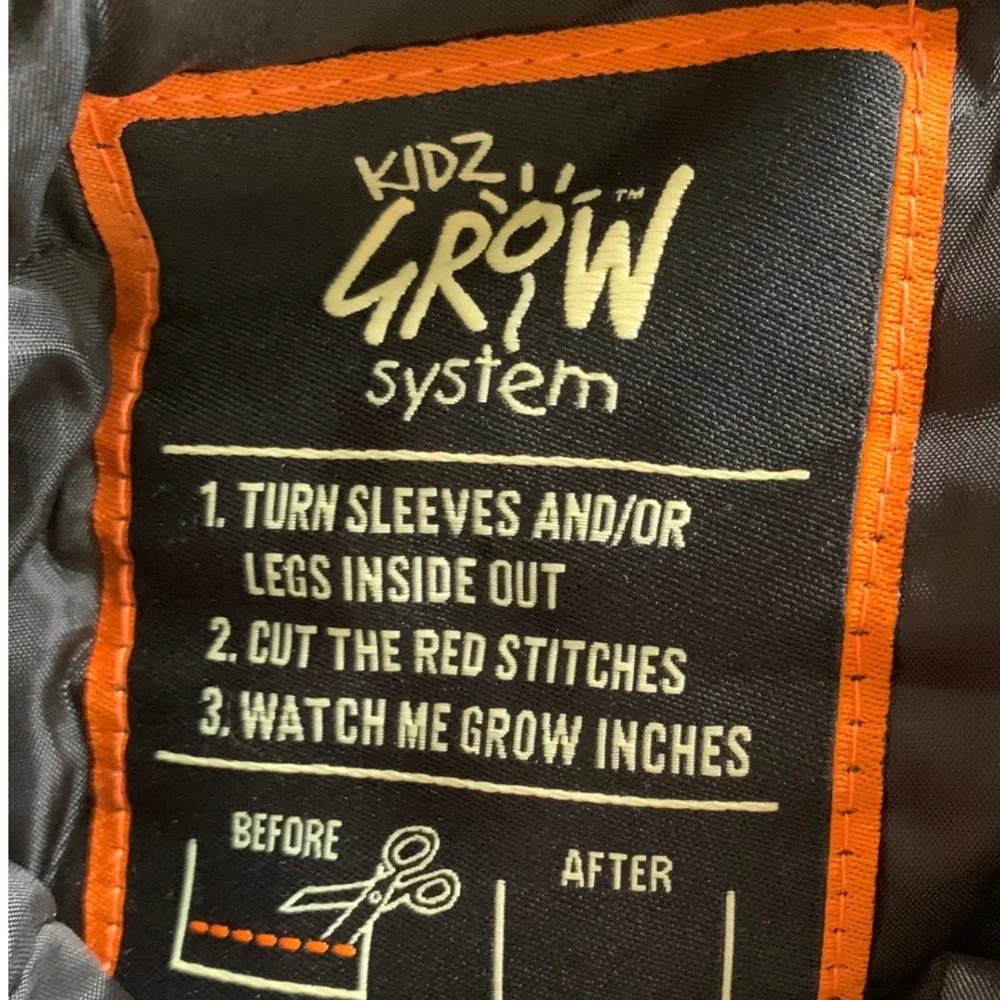 WALLS Canvas Duck Kids M Grow System (unused) Brown Insulated Bib‎ Overalls